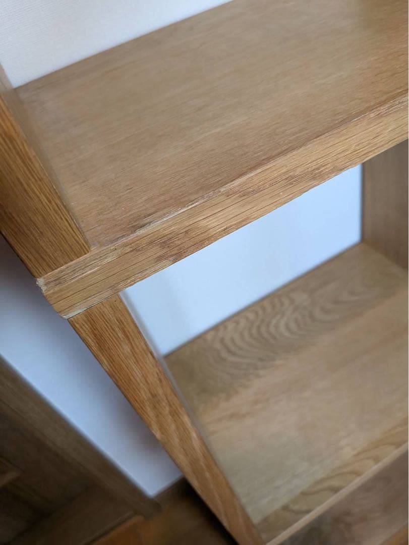 ■送料込■無印良品 スタッキングシェルフ 3×3 木製家具棚 オーク材 収納
