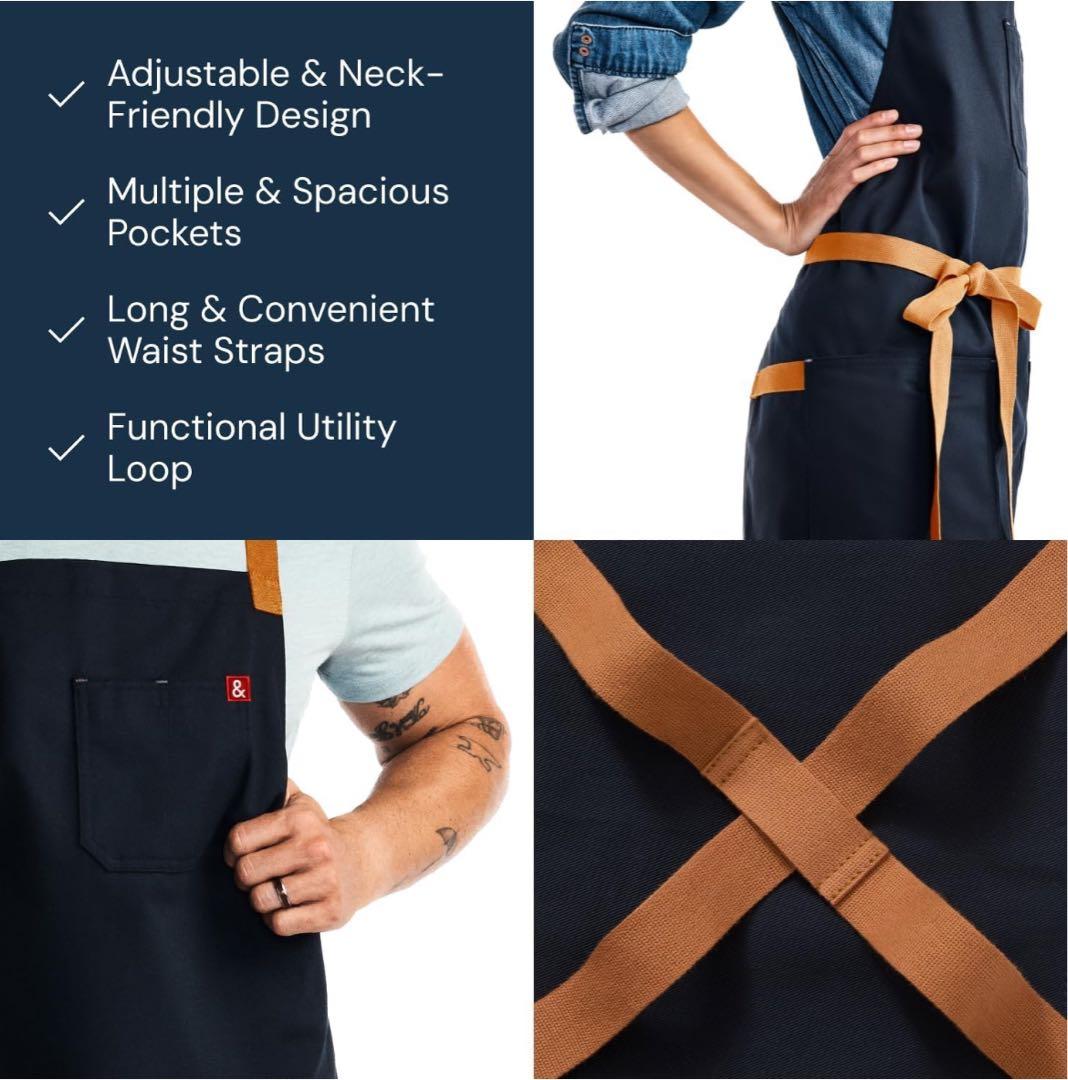 【未使用、美品】Crossback Apron 100%コットン
