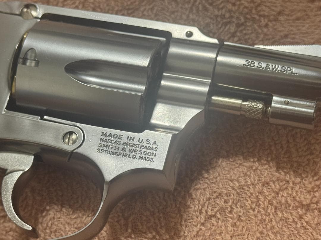 マルシン工業　M649　シルバーABS　ガスリボルバー　木製グリップモデル