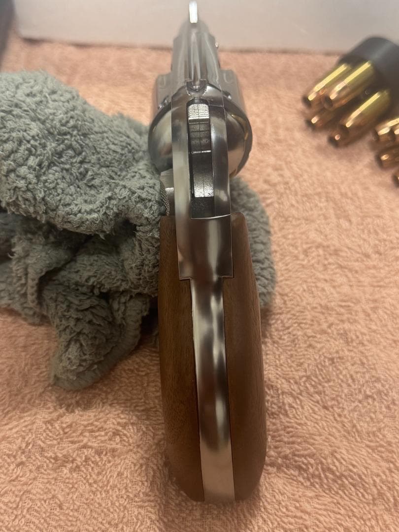 マルシン工業　M649　シルバーABS　ガスリボルバー　木製グリップモデル