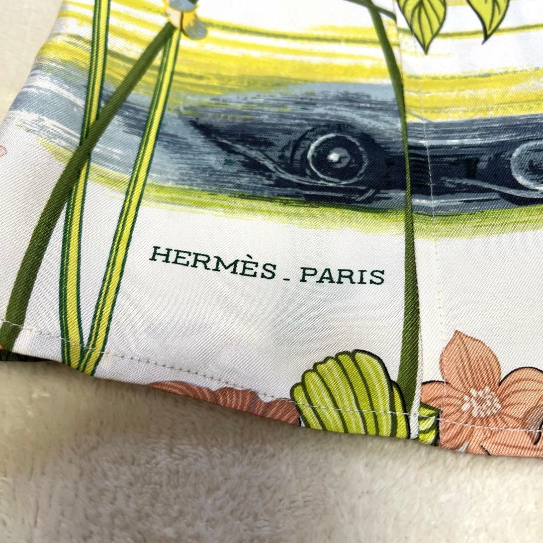 【超美品✨】HERMES★シルク★半袖 ブラウス★総柄★34