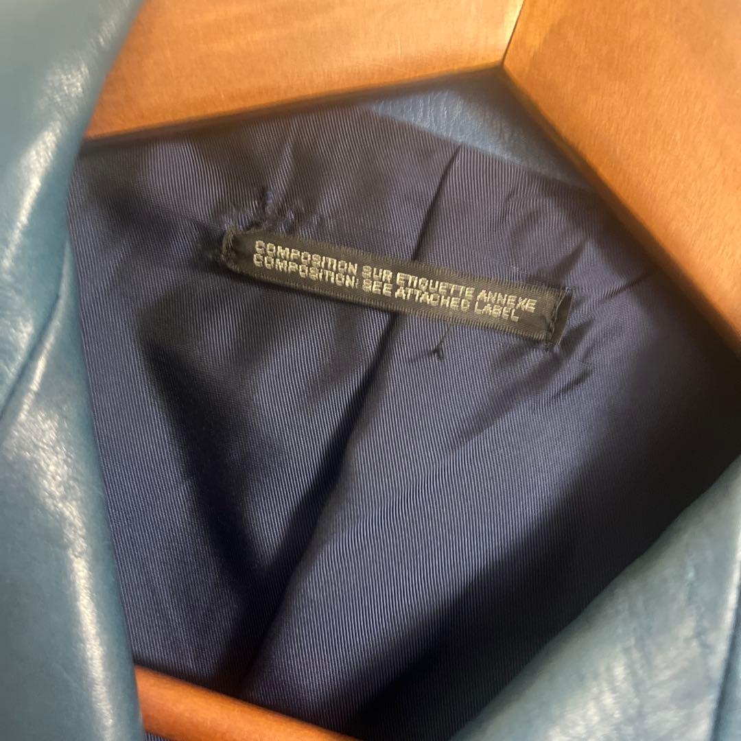 Yohji Yamamoto カウレザー　クロプッドライダースジャケット
