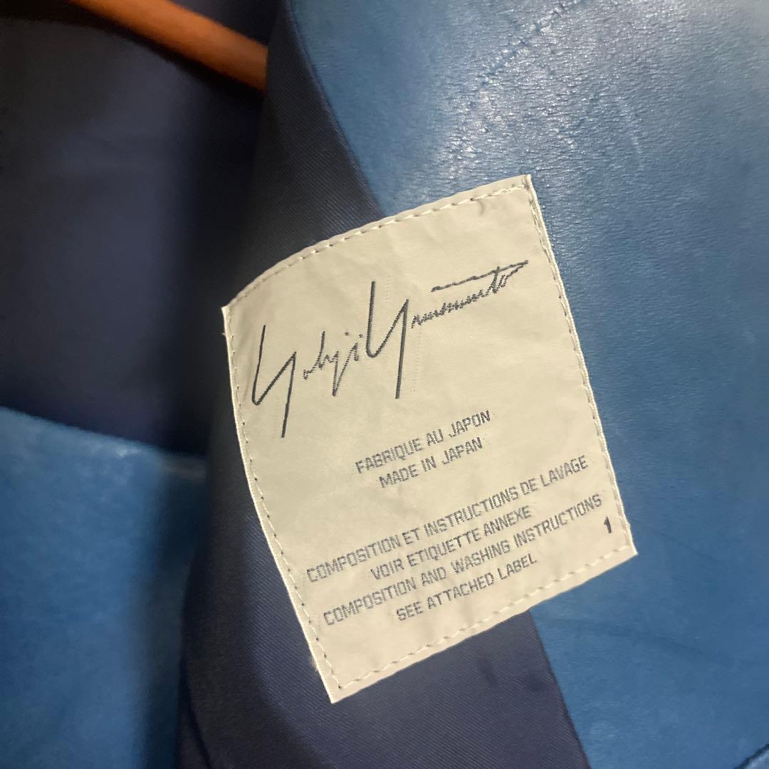 Yohji Yamamoto カウレザー　クロプッドライダースジャケット