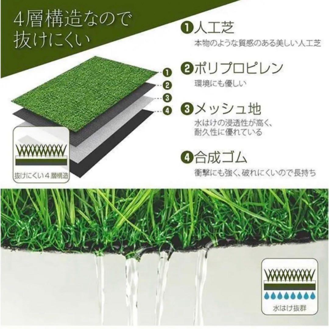 人工芝 ロール リアル 2m×10m 芝丈35mm 密度2倍固定ピン付3本セット