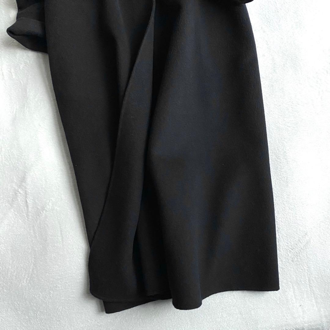 【ほぼ未使用✨】Plage ハミルトンノーカラーコート　ダブルフェイス　黒　38