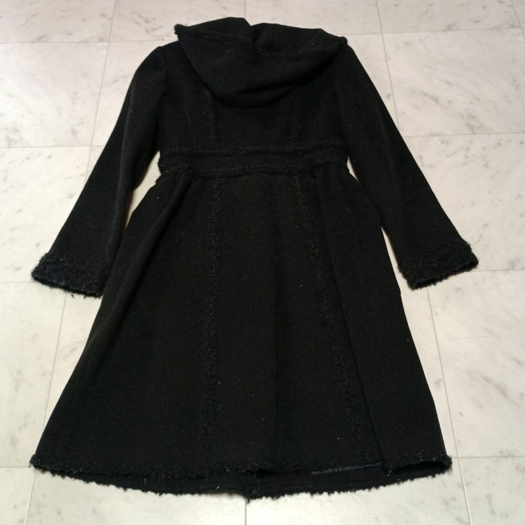 Rene ルネ ウールカシミヤ混 ロングコート hフーテッドコート 34