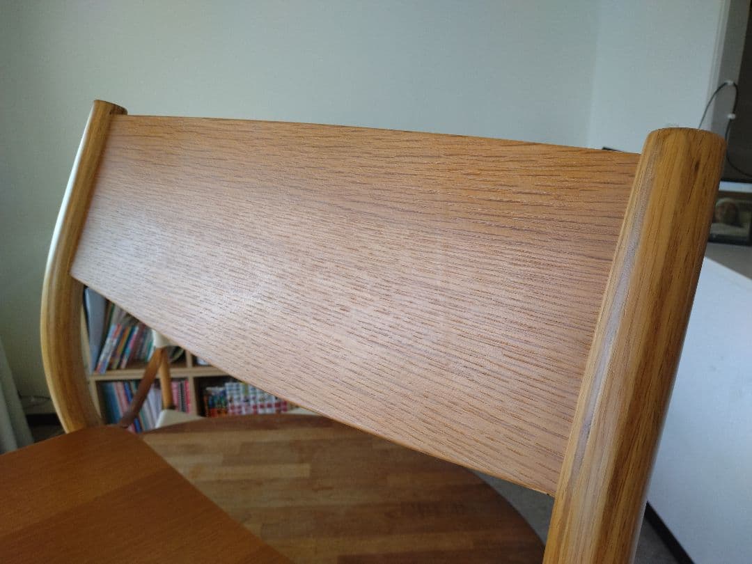 【美品】MUJI/無印良品 オーク材ラウンジチェアワイド②ダイニングカフェ椅子