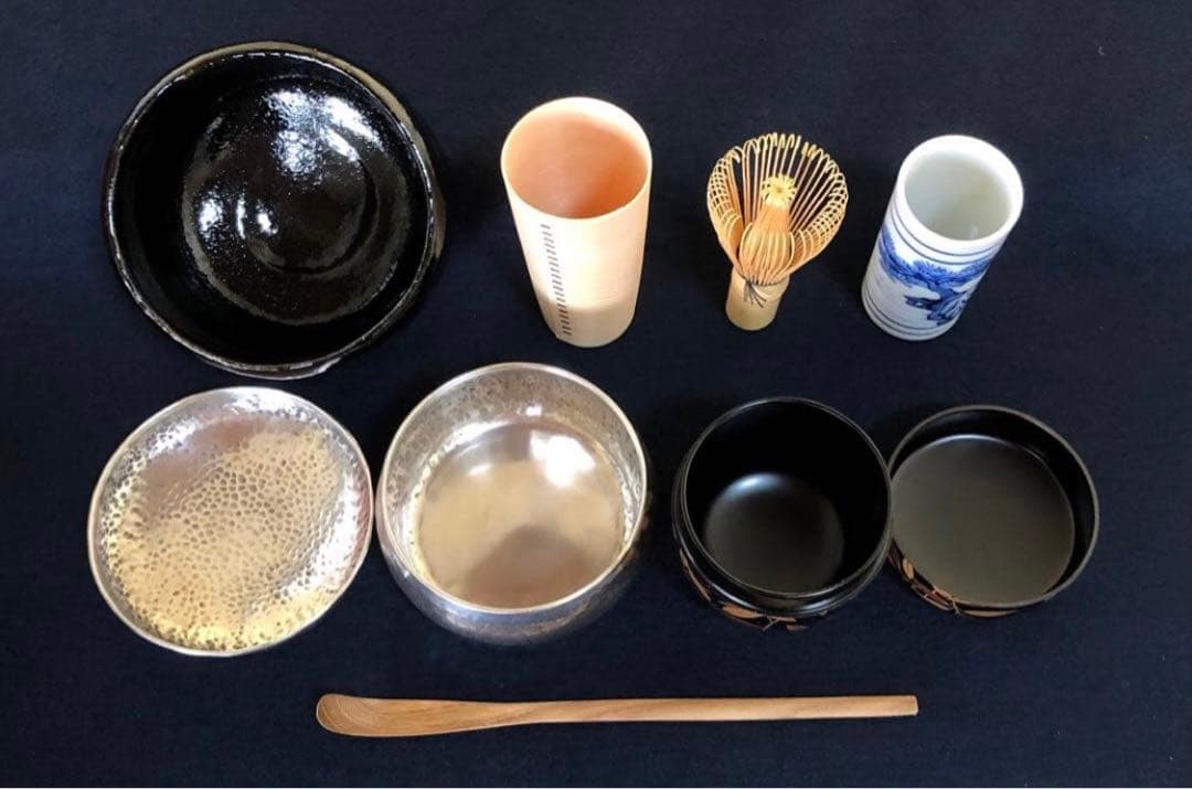 《R》茶道具 根来 茶箱 お茶道具 仕覆付 木製漆器　250827G3