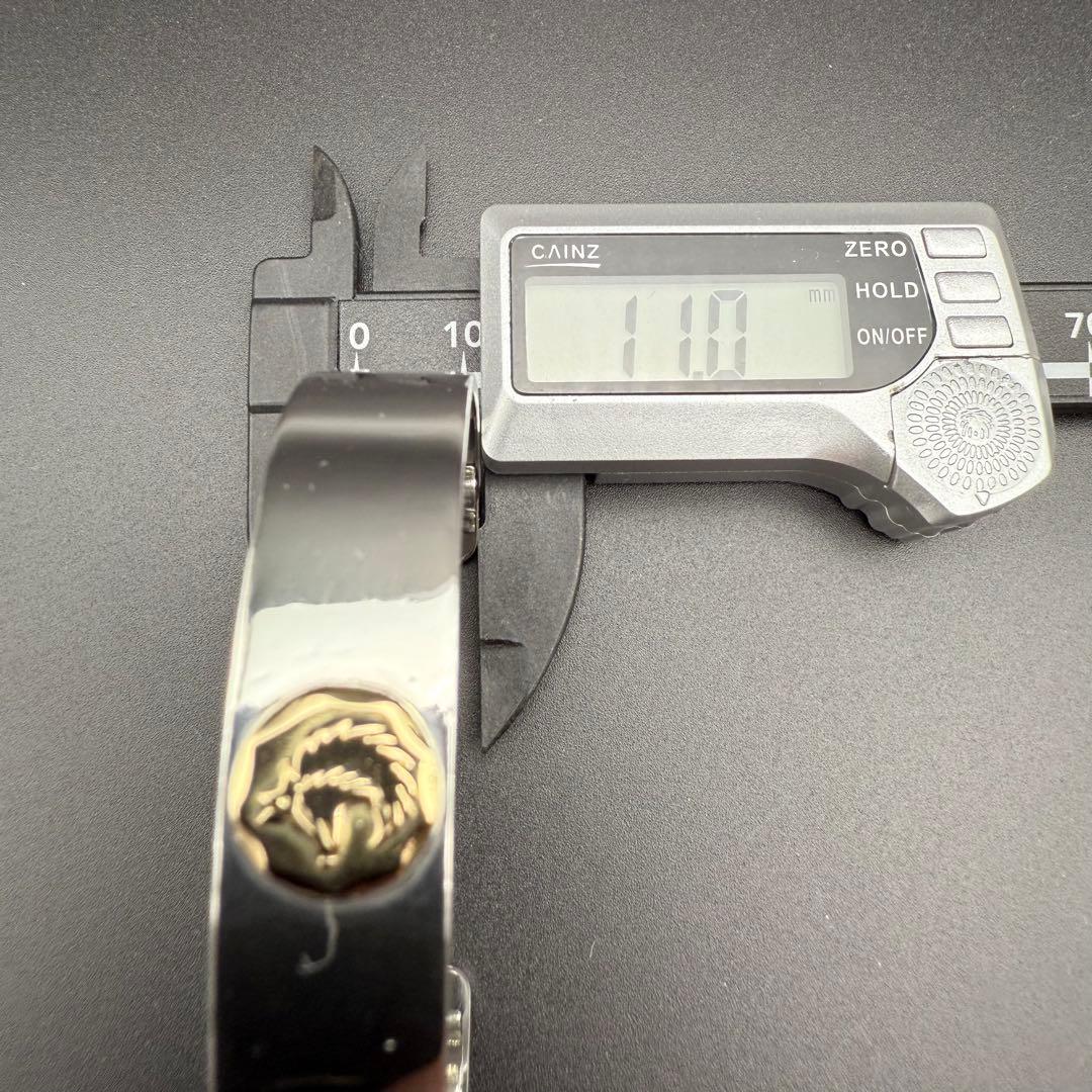 ●【美品】TADY&KING 平打ちバングル18K ウルフ S