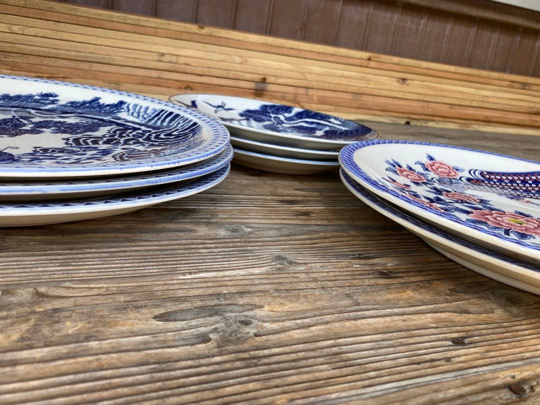 祝い皿　大皿　中皿　セット商品　中華料理　刺身皿　宝船　鳳凰　鶴　亀　縁起物