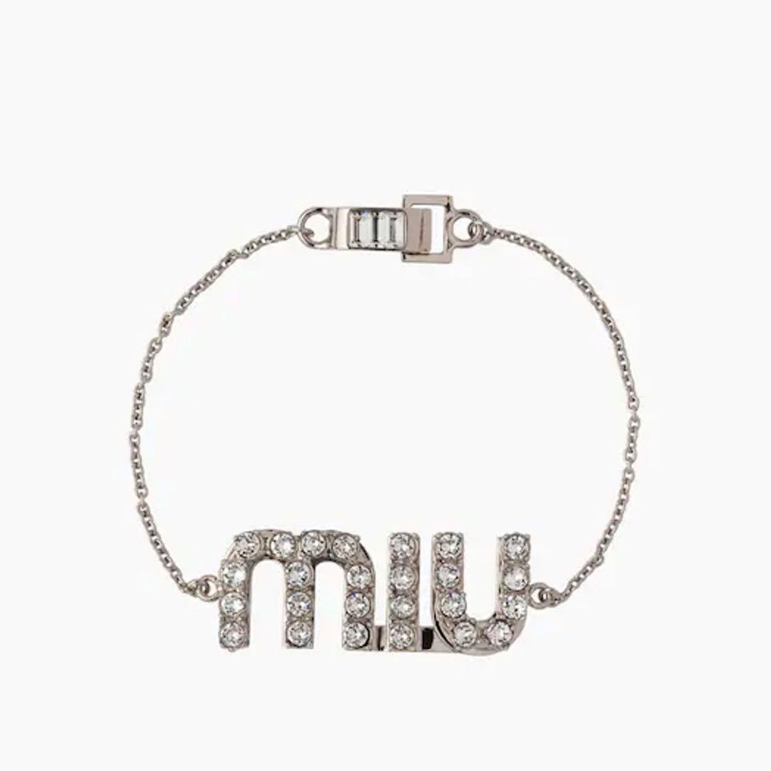 MIU MIU クリスタルロゴブレスレット