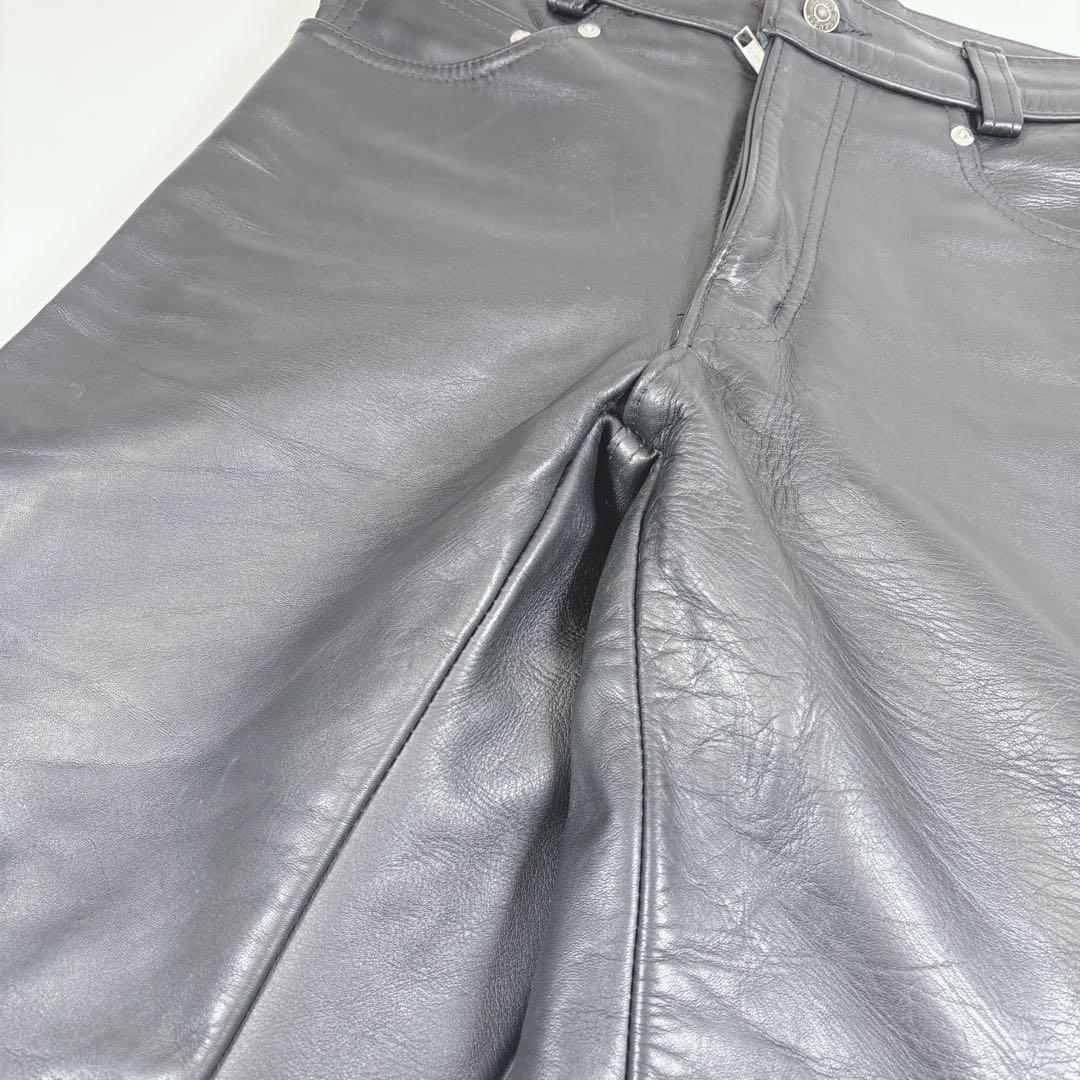 Schott ショット レザーパンツ 600 USA製 本革 黒 34