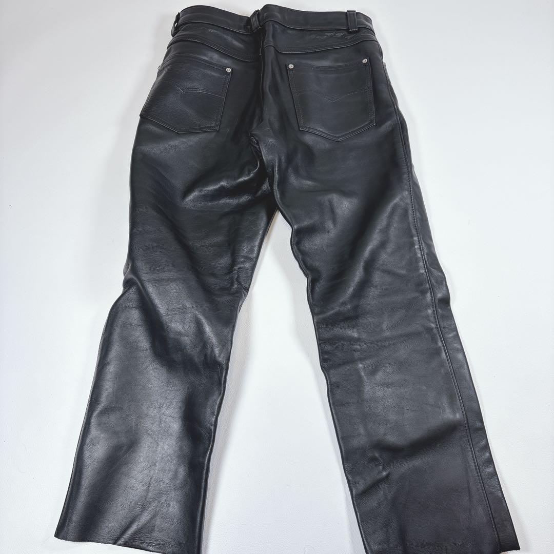 Schott ショット レザーパンツ 600 USA製 本革 黒 34