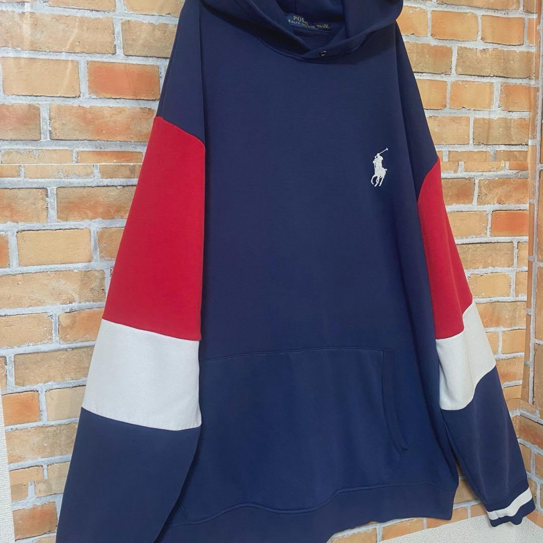 POLO RALPH LAUREN パーカー フーディー 刺繍 ポニー 星条旗