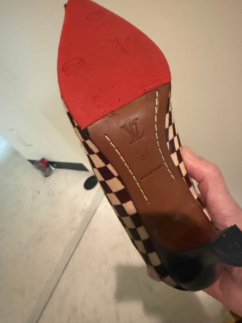 Louis Vuitton チェック柄 ハイヒールパンプス