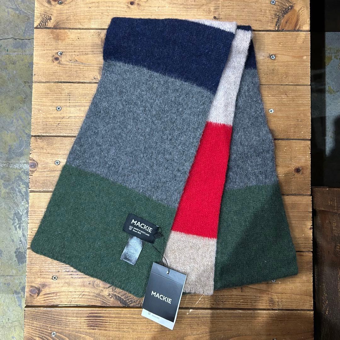 新品 ROBERT MACKIE マルチカラー マフラー ロバートマッキー