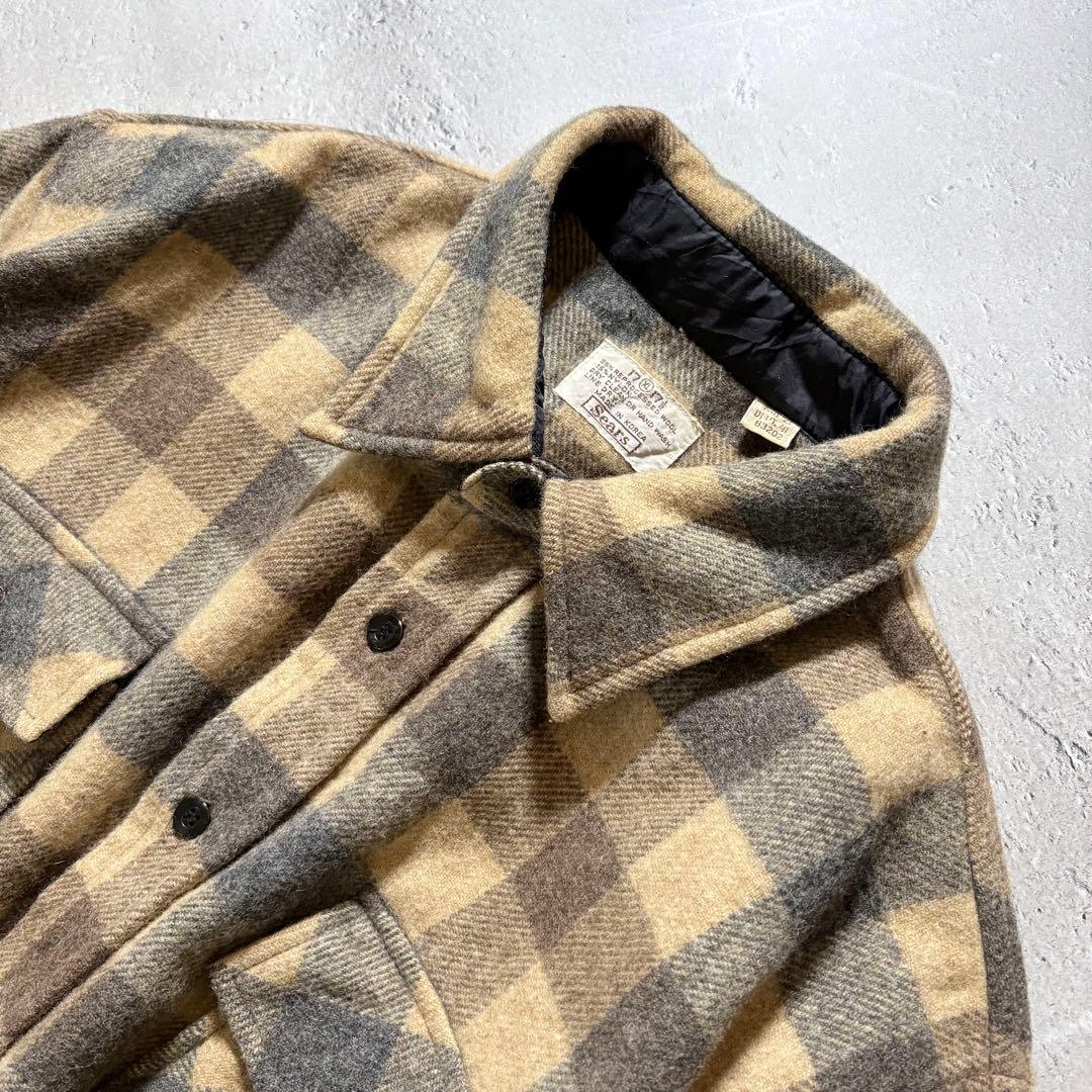 トップス 80s Old Sears Wool Shirt
