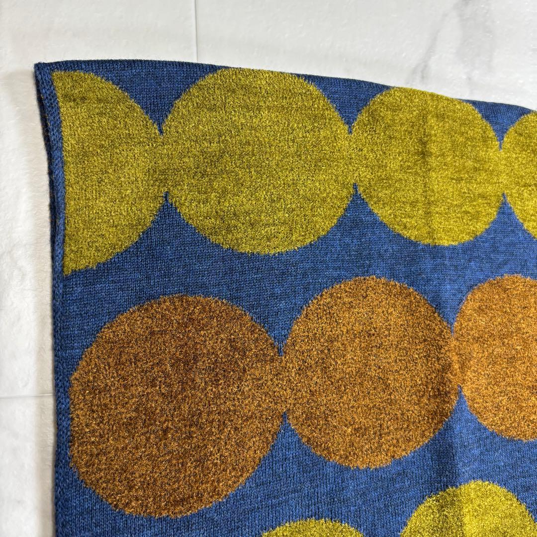 【新品】ヴィヴィアンウエストウッド ドット柄マフラー オーブ刺繍 青系 日本製