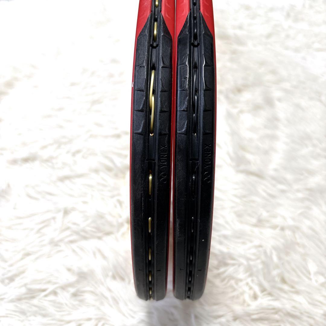 【美品】YONEX Vcore98 2本 グリップ2　硬式テニスラケット レッド