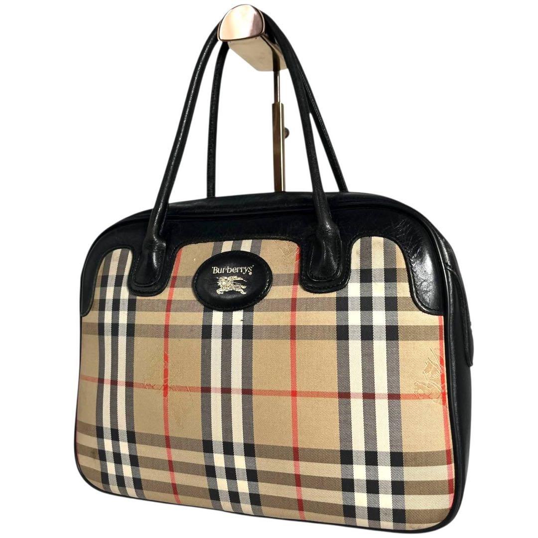 BURBERRY バーバリー　ボストンバッグ　ノバチェック　シャドーホース　41