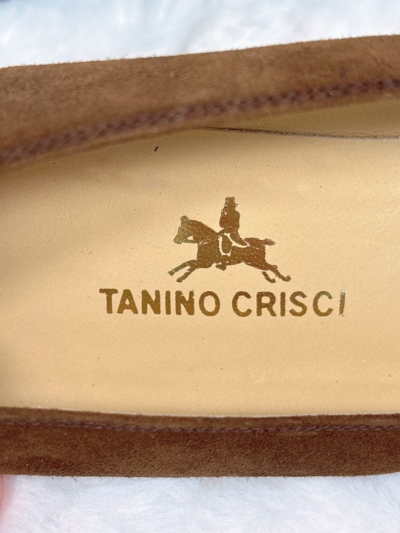 TANINO CRISCI タニノクリスチーブラウン スエード パンプス24・5