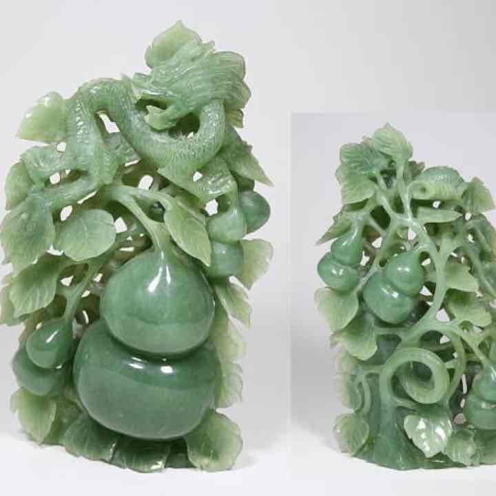和田玉 和田碧玉 中国美術 龍と瓢箪 天然石