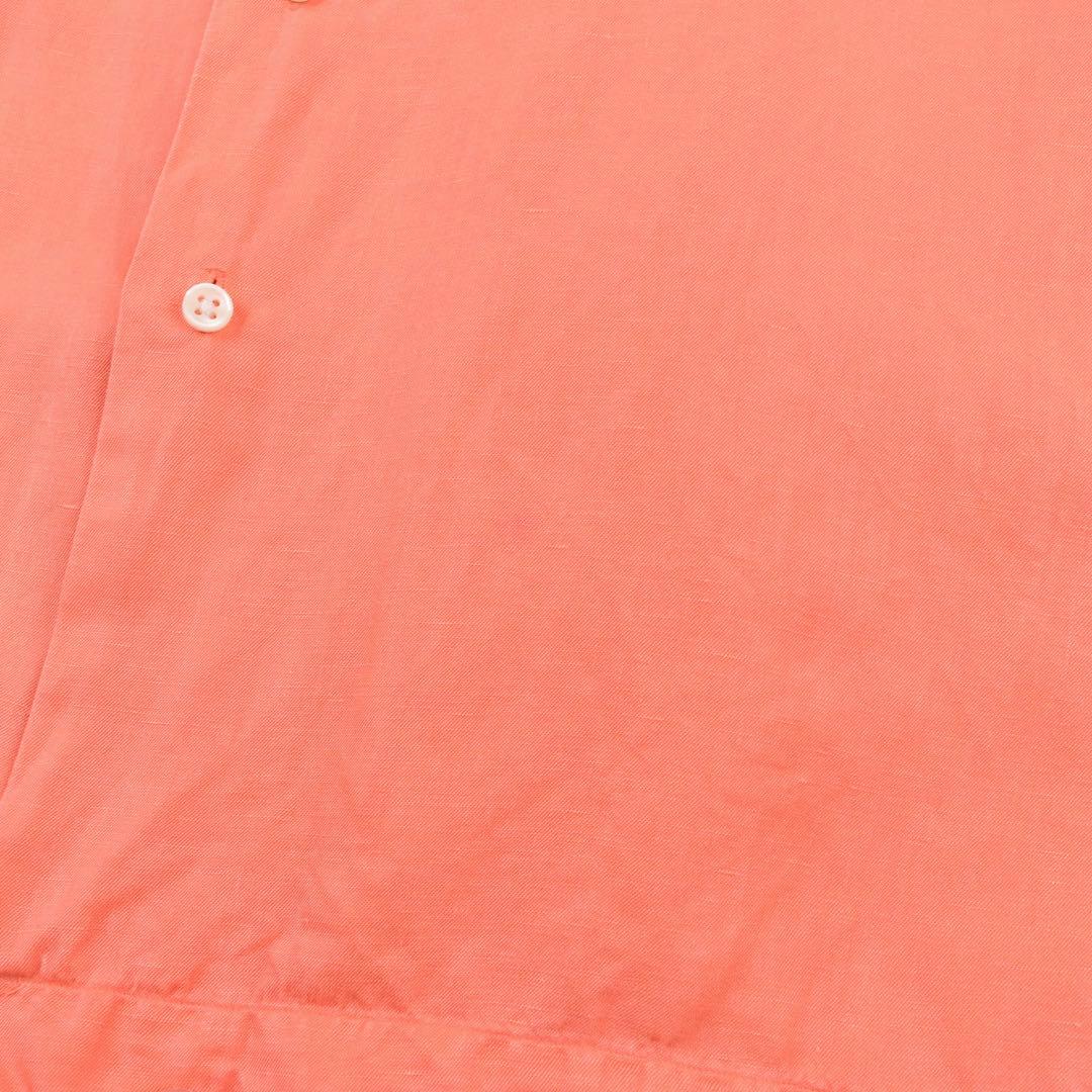 90s Ralph Lauren Shirt LINEN SILK オレンジ L