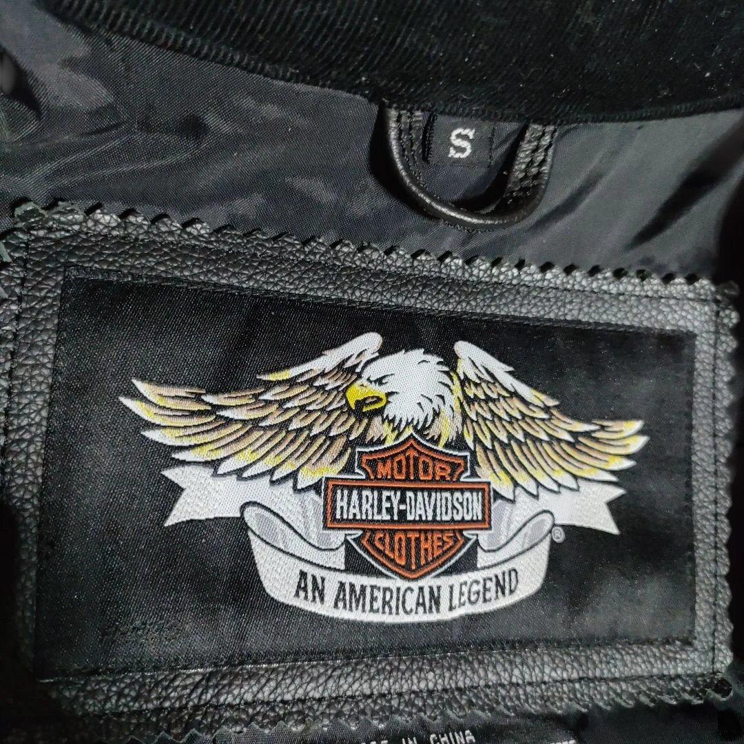 レアカラー美品　Harley-Davidson 本革レザージャケット　刺繍入