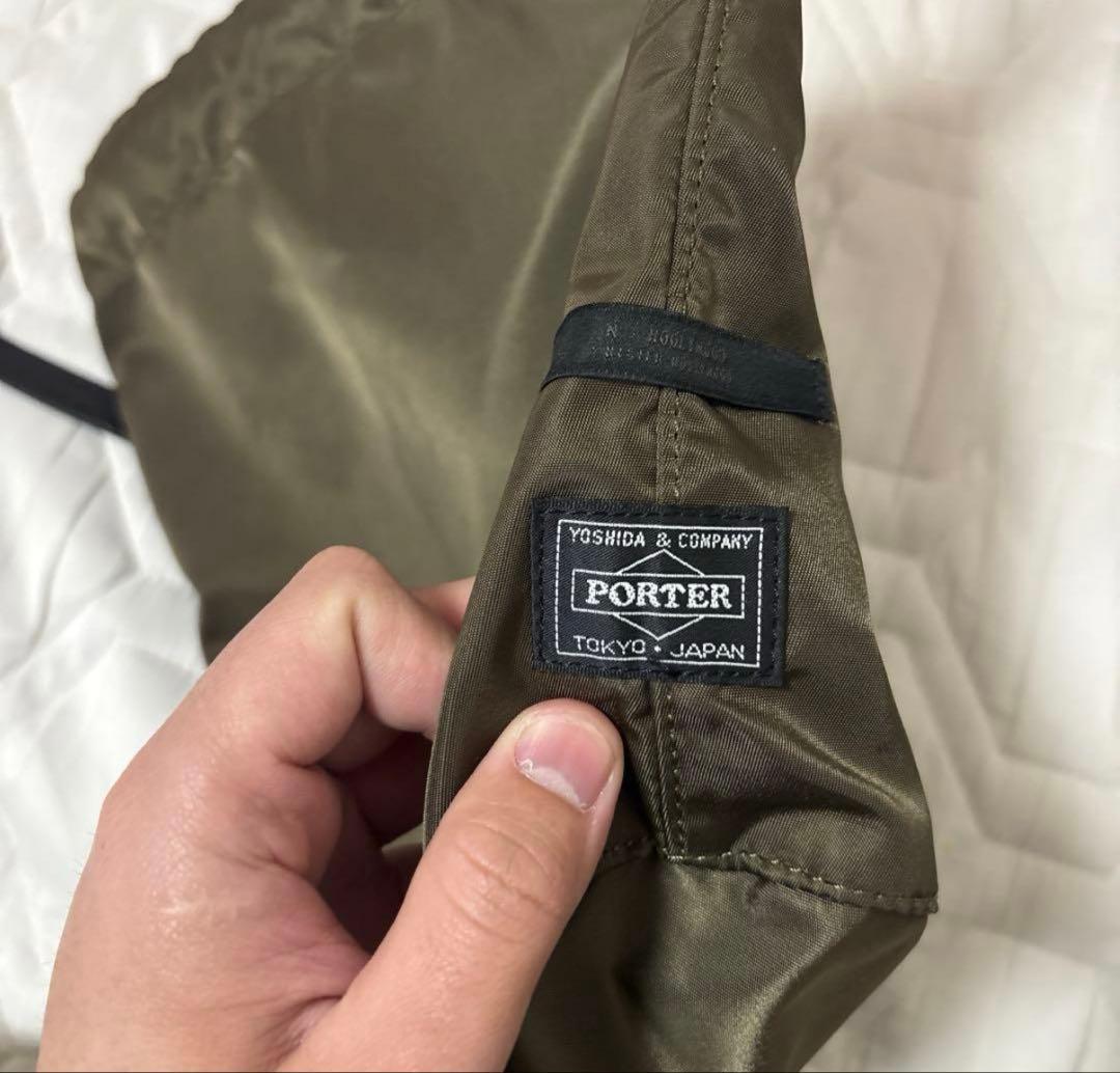 m*o様 PORTER x エヌハリ巾着袋 オリーブ色