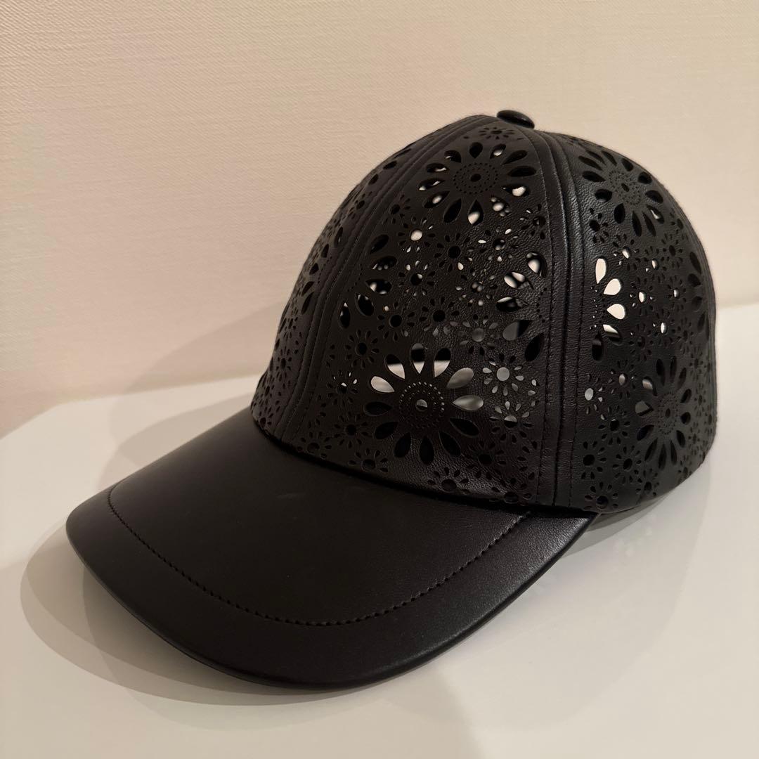 CHRISTIAN DIOR 花柄パンチングキャップ