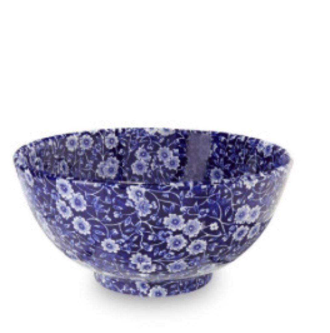 Burleigh バーレイ ブルーキャリコ ミディアムフットボウル 20.5cm