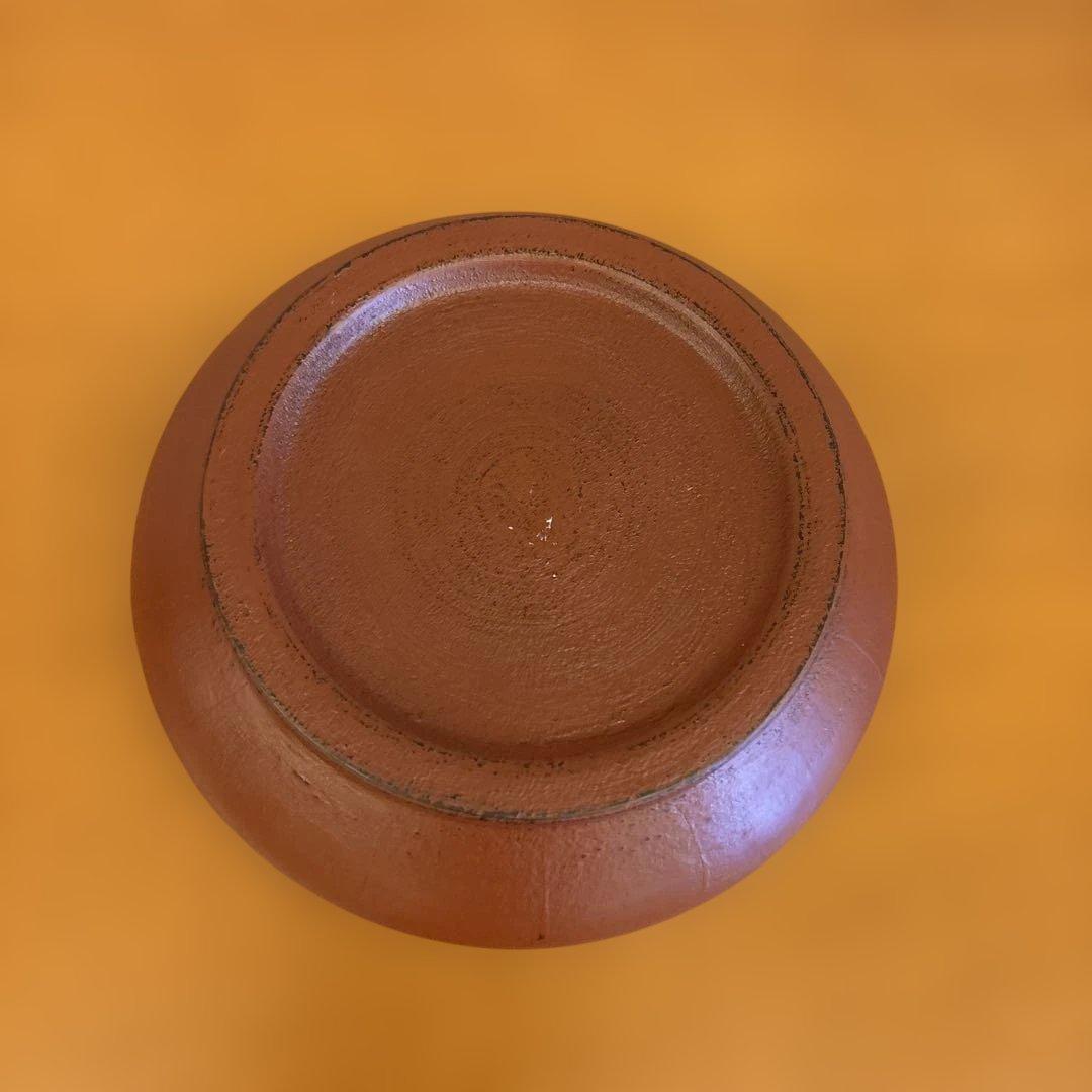 赤木明登氏作 茶托大(赤と黒)