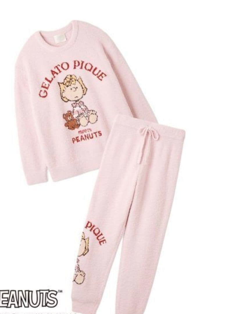 【新品タグ付き】ジェラートピケ【PEANUTS】サリープルオーバー+ロングパンツ