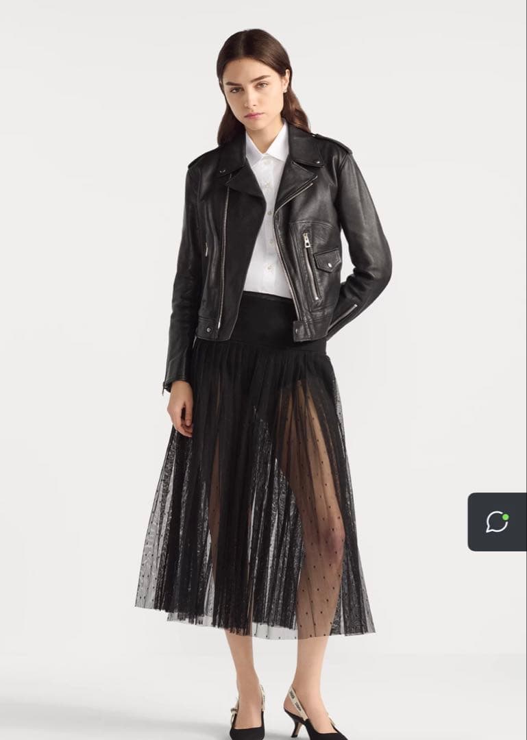 【Dior】 30 Montaigne レザーライダースジャケット