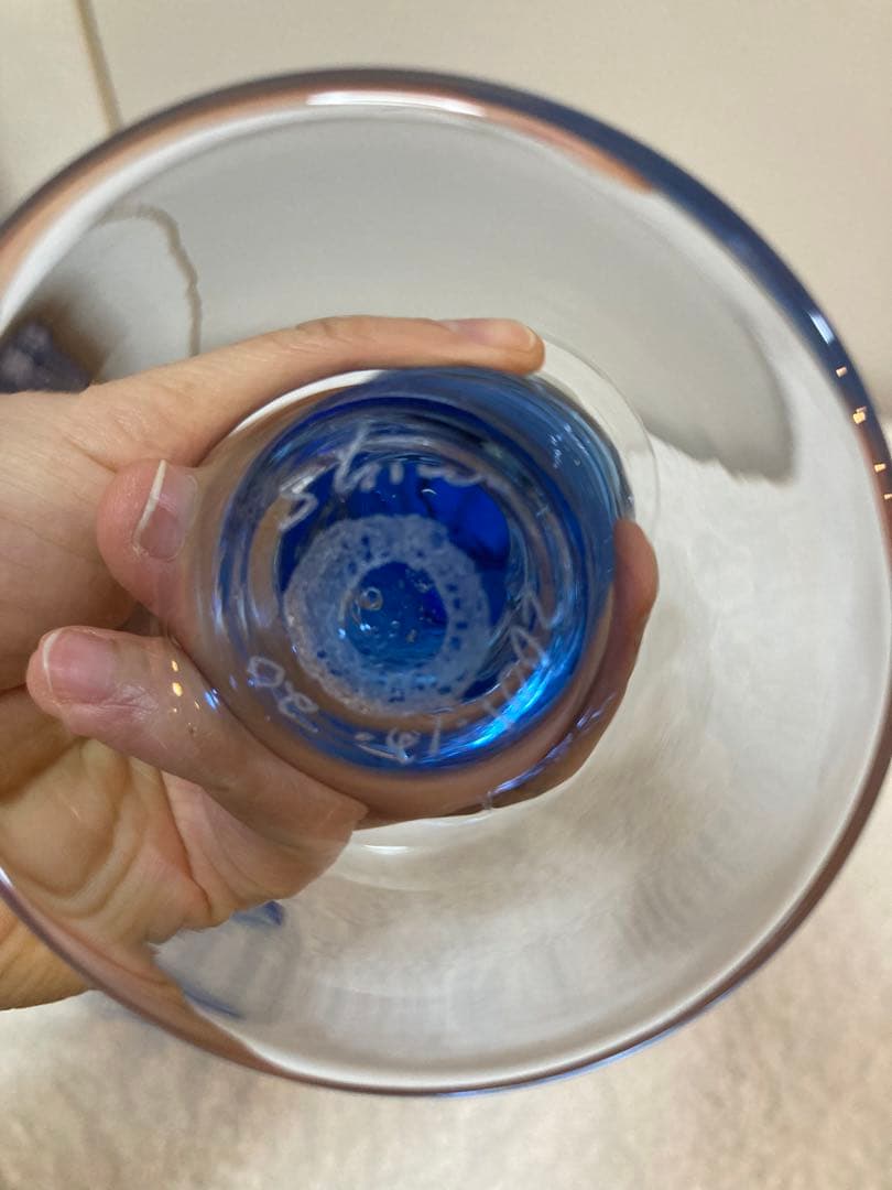 サ*ミ様 未使用品 舩木倭帆　ねじりワイングラス　ペアグラス 吹きガラス