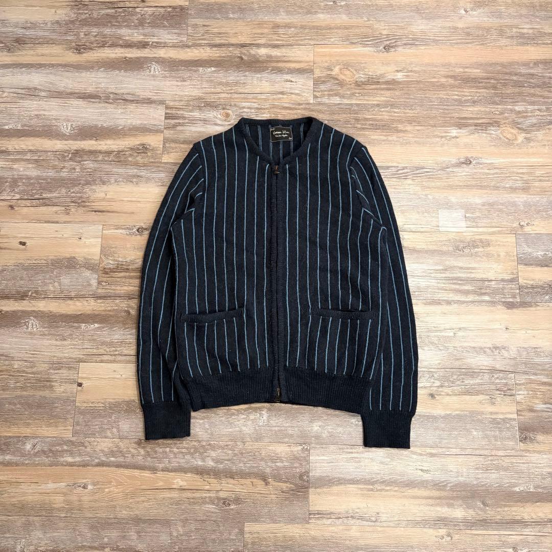 ナンバーナイン 08 AW ニット カーディガン アルパカ ストライプ