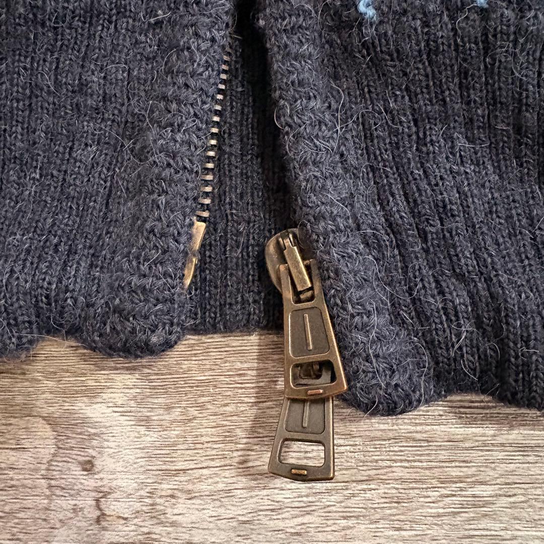 ナンバーナイン 08 AW ニット カーディガン アルパカ ストライプ