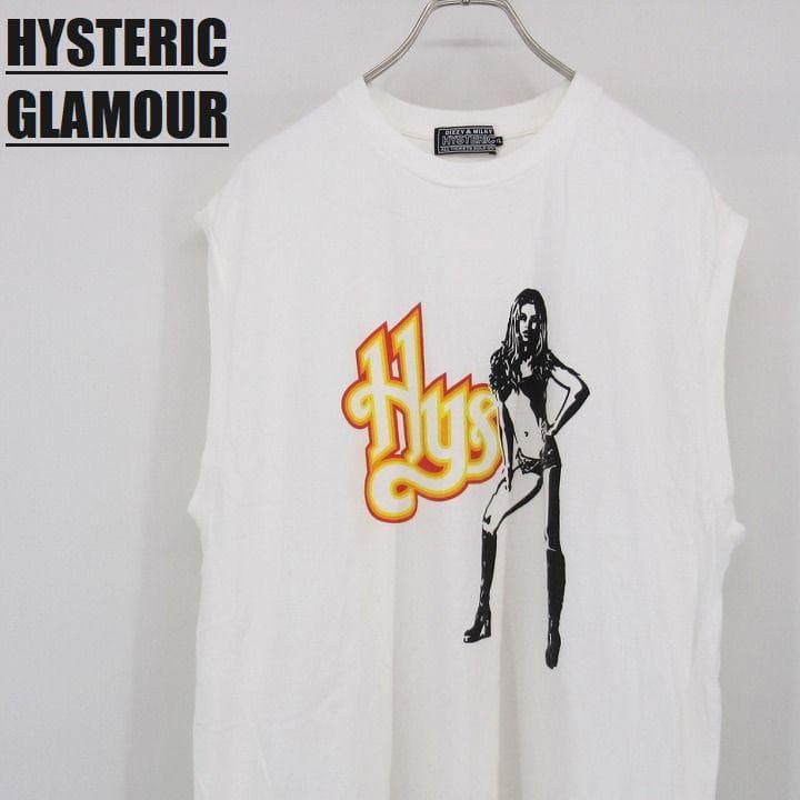 ヒステリックグラマー HYS BREAZE ノースリーブTシャツ XL ホワイト