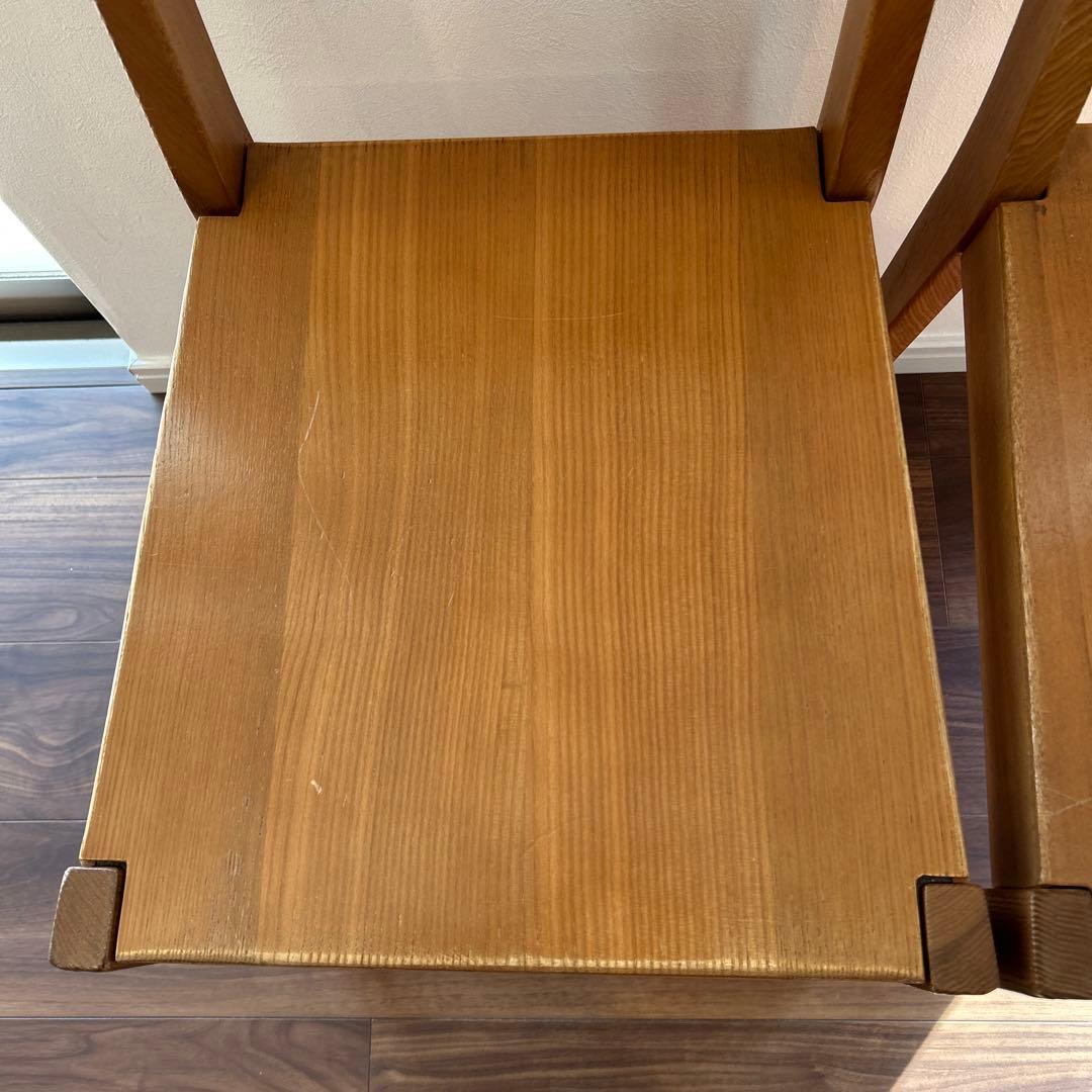 無印良品 タモ材 椅子2脚 チェア