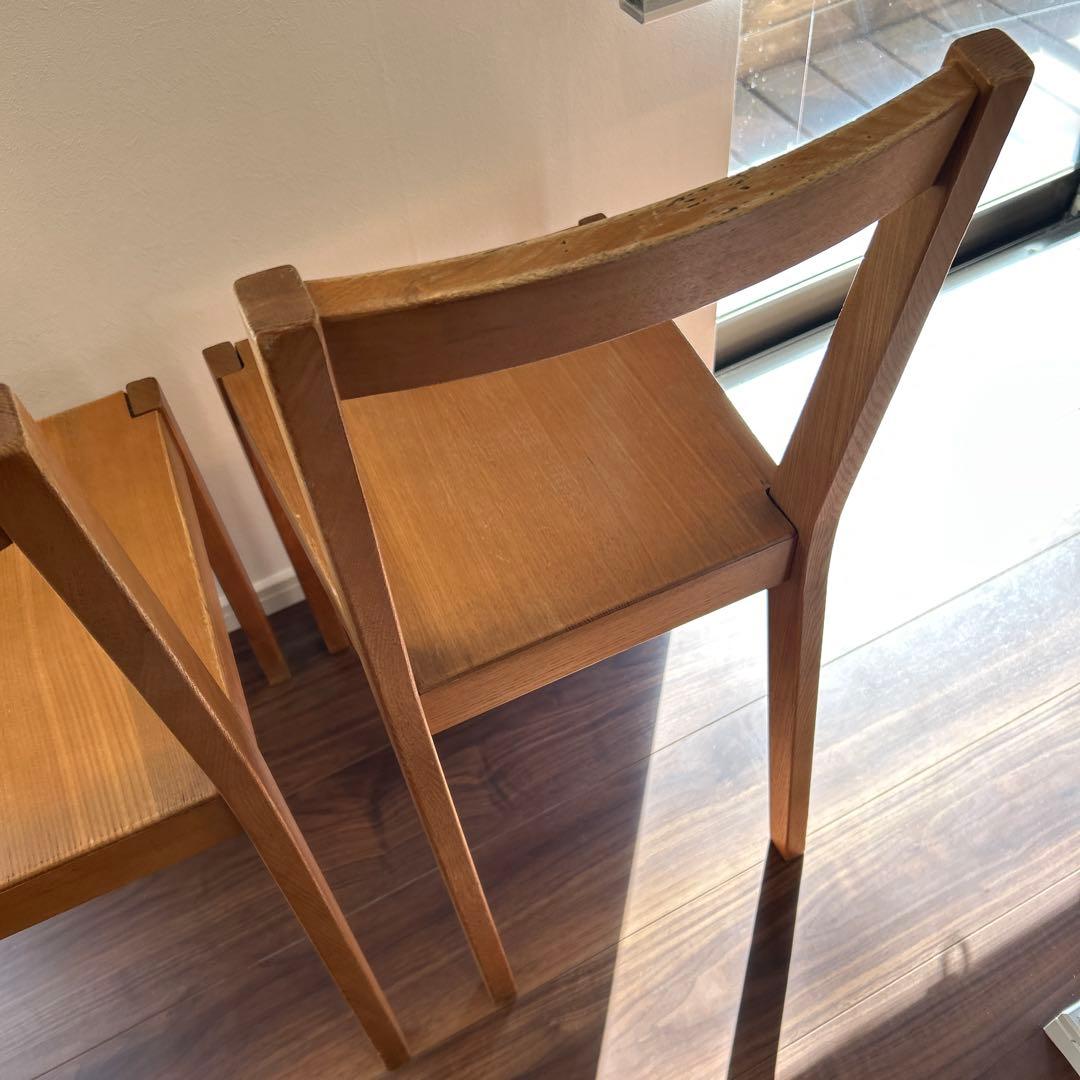 無印良品 タモ材 椅子2脚 チェア