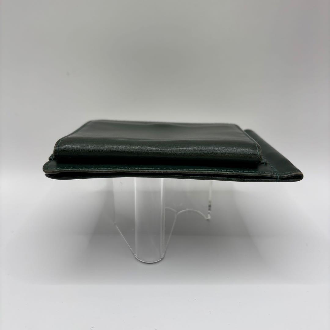 GLEN 二つ折り財布　マネークリップ　グリーン　レザー　財布　革