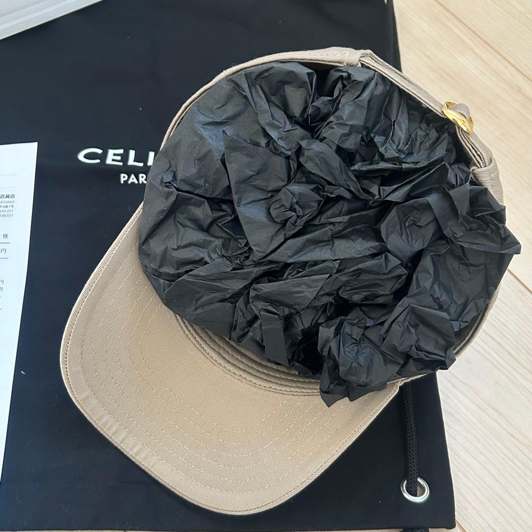 【領収書あり】CELINE セリーヌ 新品 キャップ ブリティッシュベージュ S