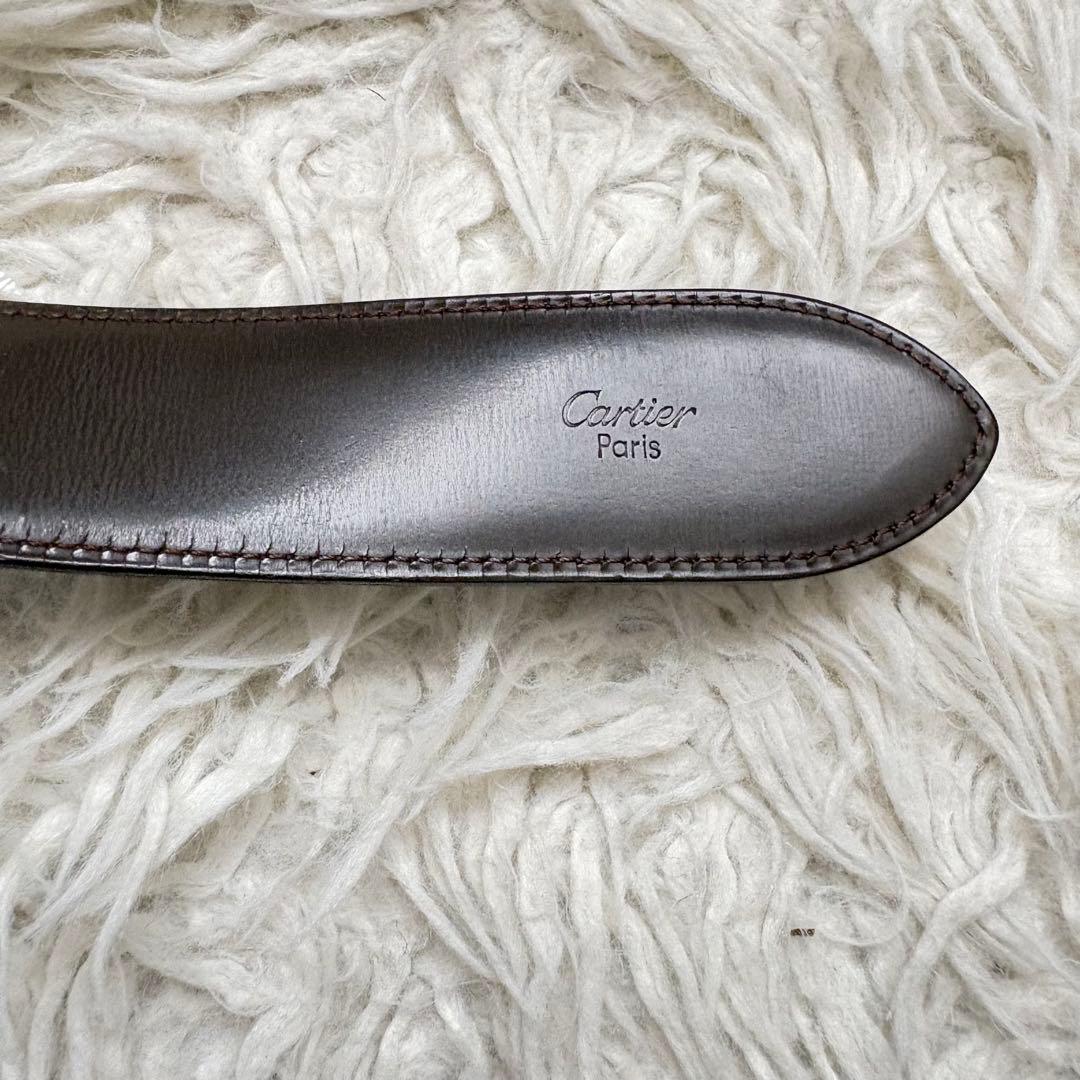 良品　カルティエ　リバーシブルベルト　アルディロン　男女兼用　シルバー金具