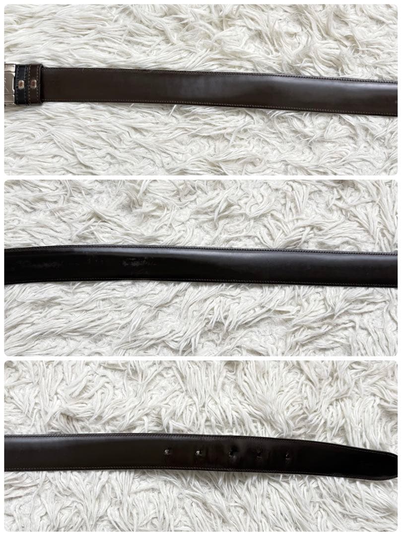 良品　カルティエ　リバーシブルベルト　アルディロン　男女兼用　シルバー金具