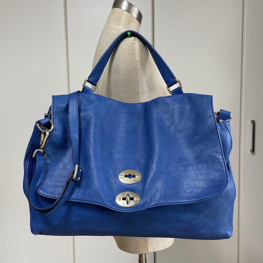 ザネラートZANELLATO 2wayショルダーポスティーナ中古ブルーL