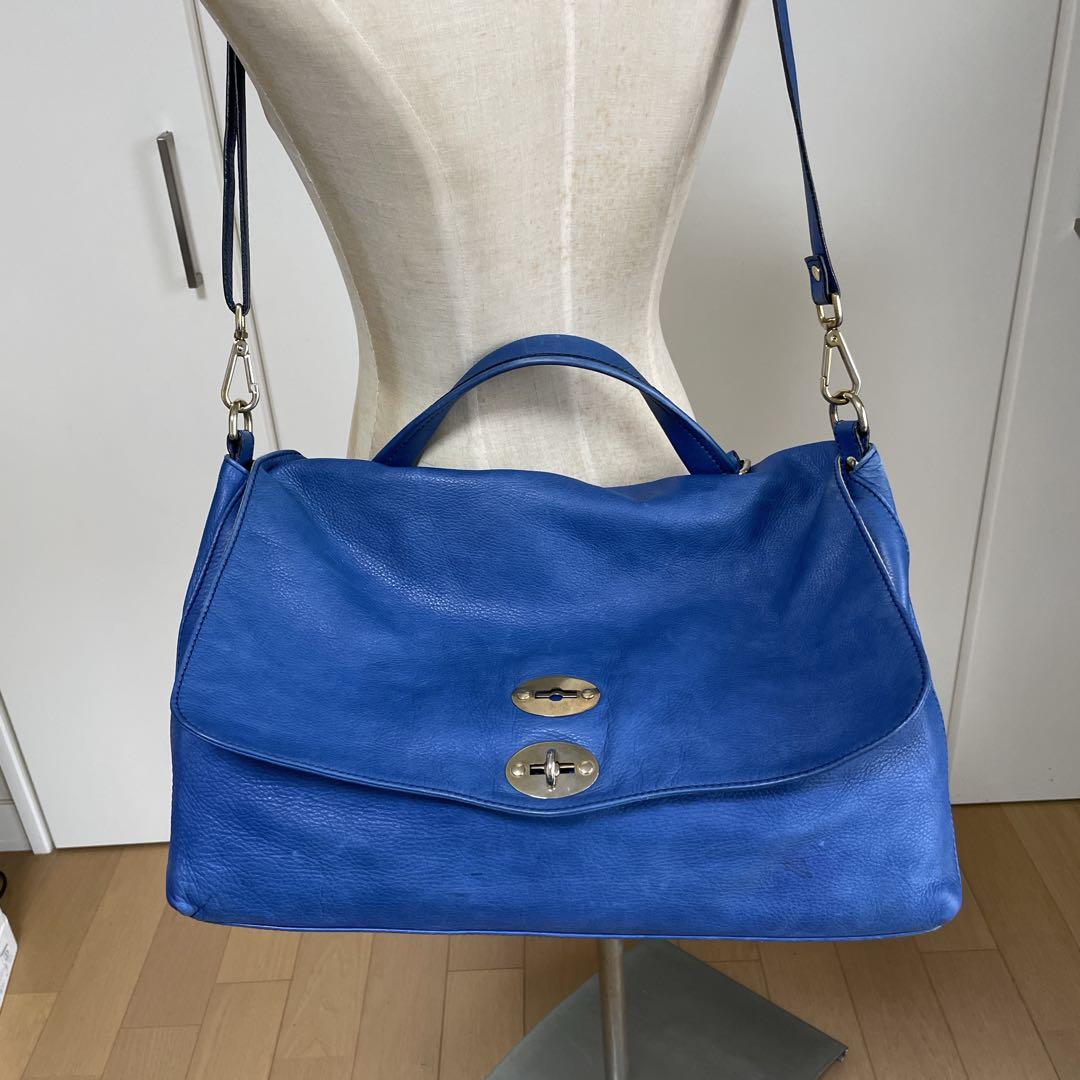 ザネラートZANELLATO 2wayショルダーポスティーナ中古ブルーL
