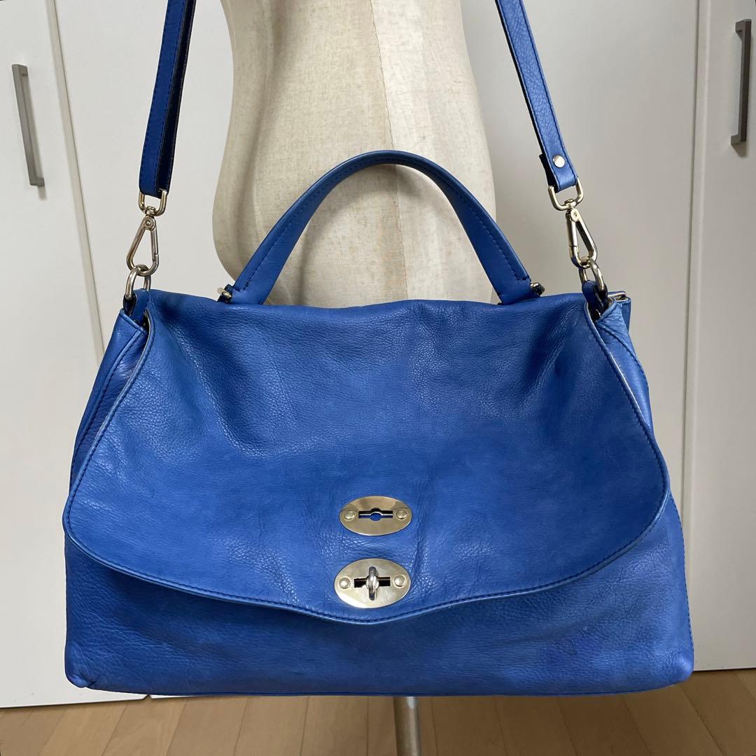 ザネラートZANELLATO 2wayショルダーポスティーナ中古ブルーL