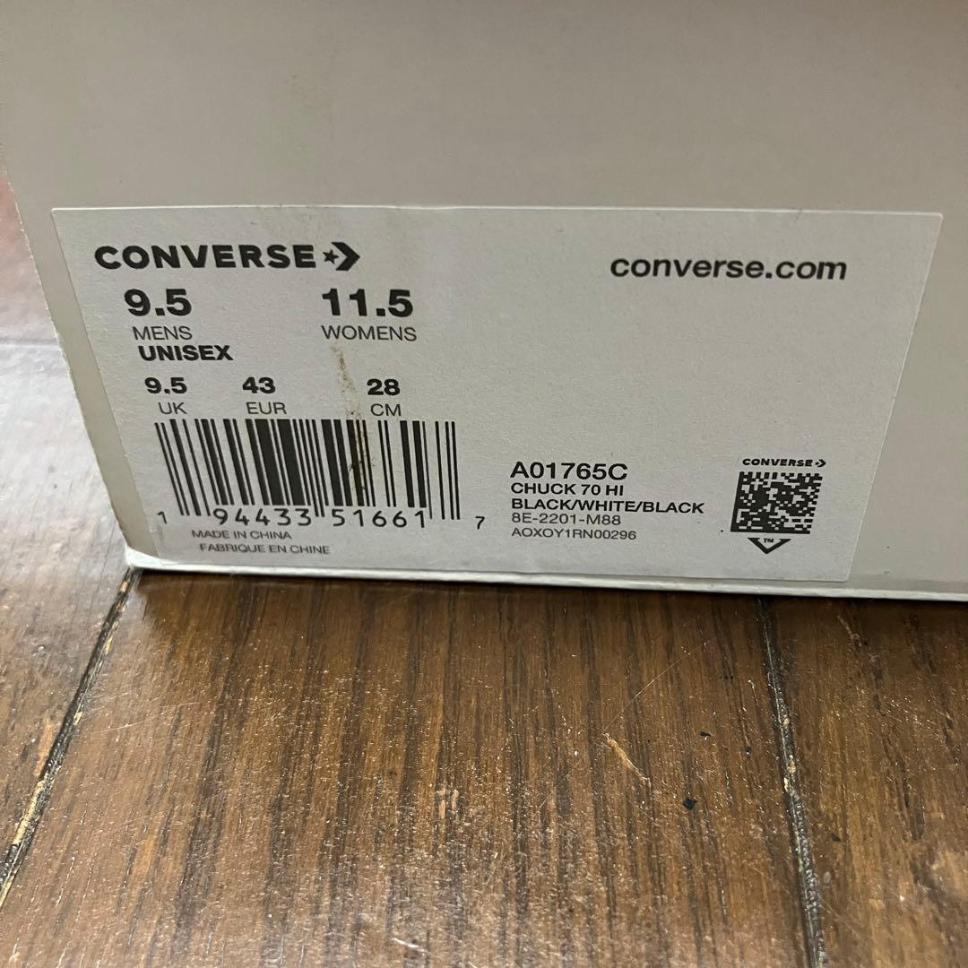 USコンバース×ステューシー CT70 ブラック 9.5