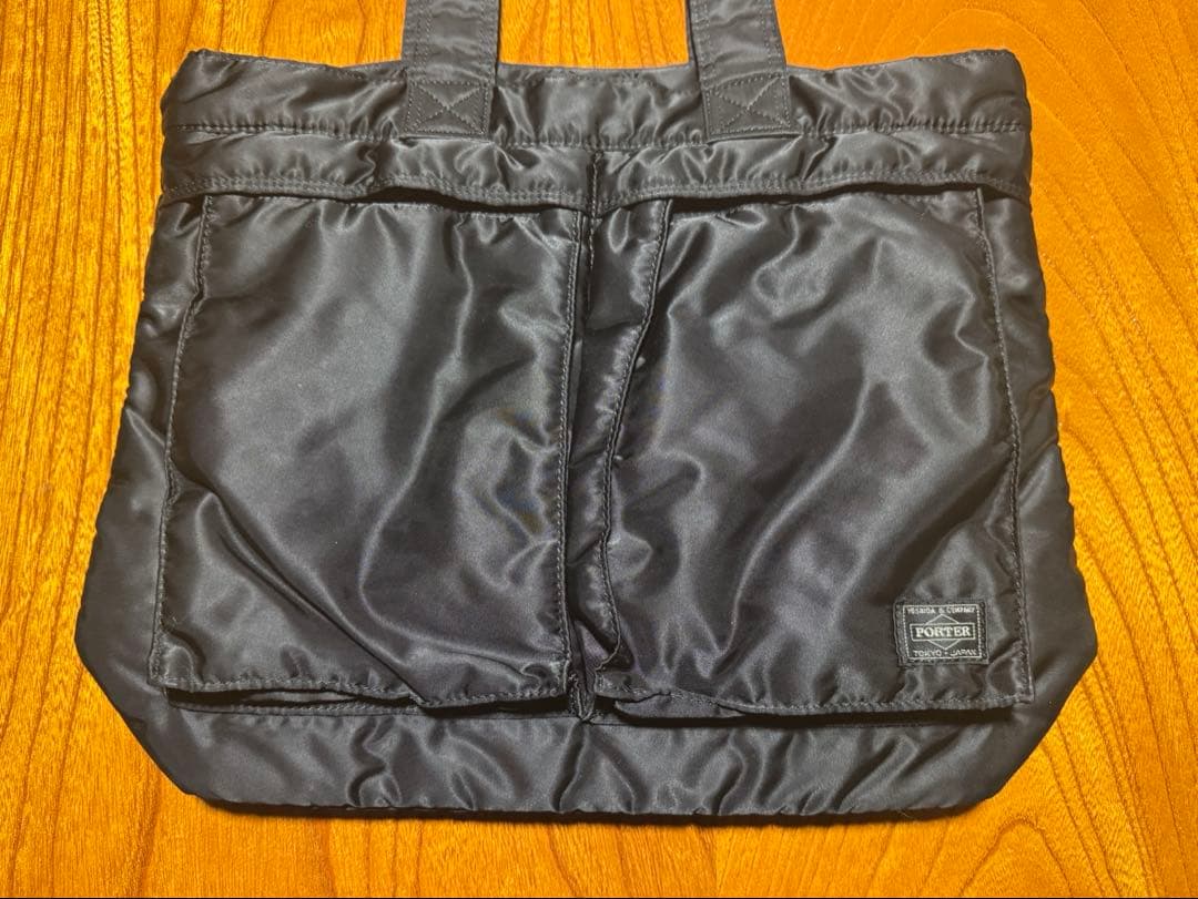 極美品 PORTER ポーター タンカー トート バッグ ブラック 大