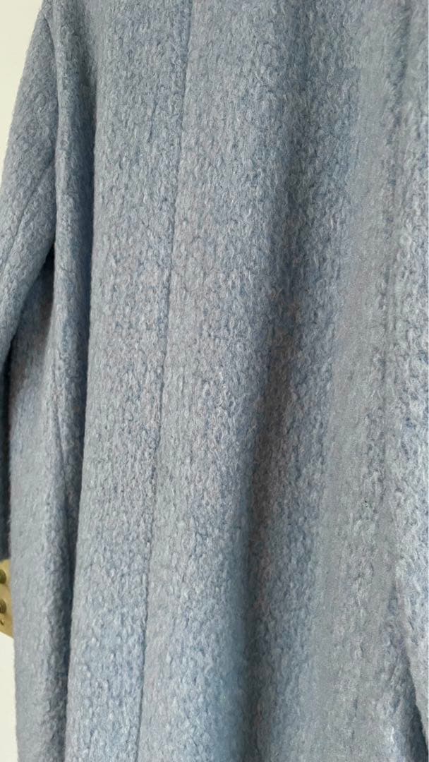 【TELA】定価91,600円 テラ シャギー ノーカラーコート モヘア 美品